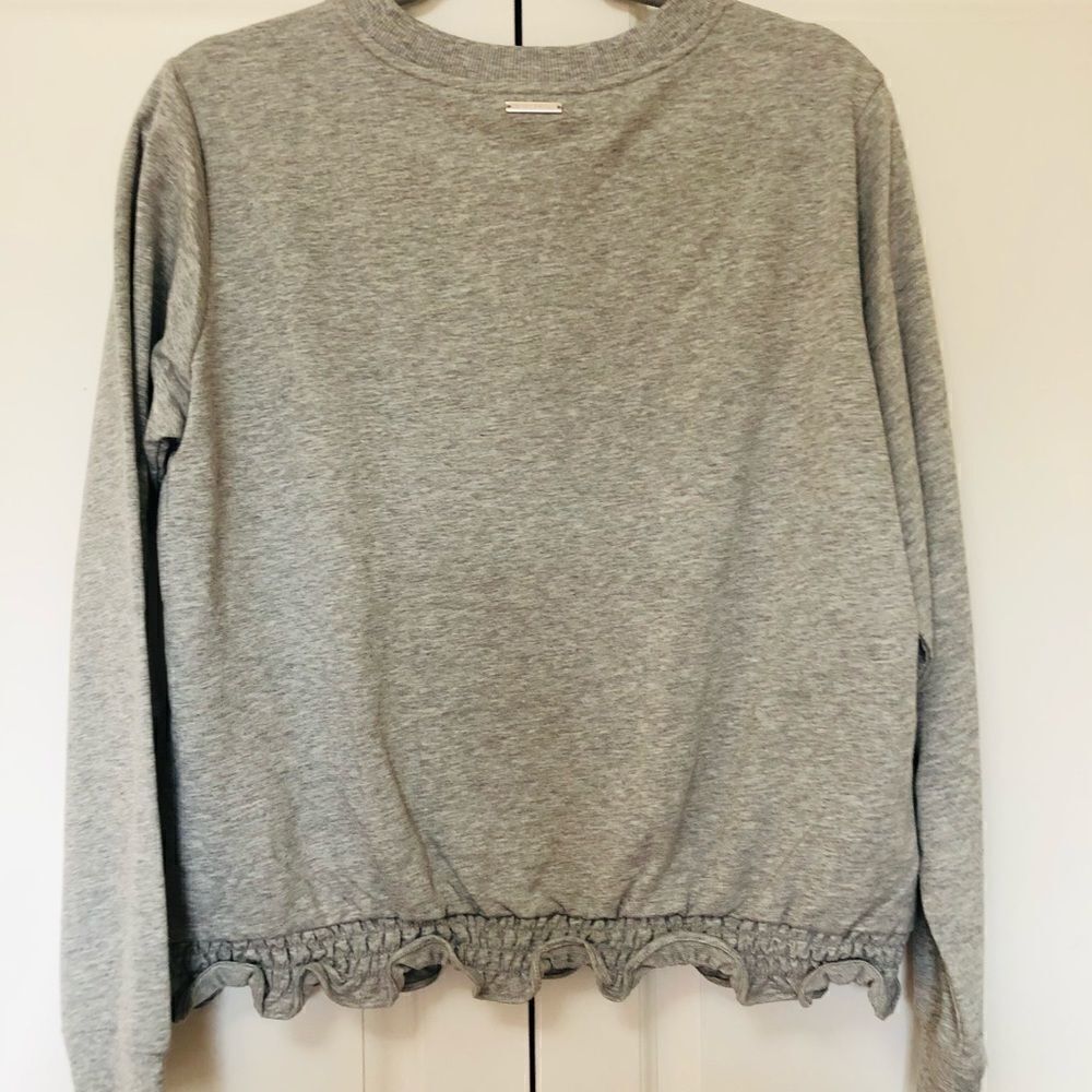 NWT: Michael Kors Ruffle Bottom Sweatshirt - Picture 4 of 9